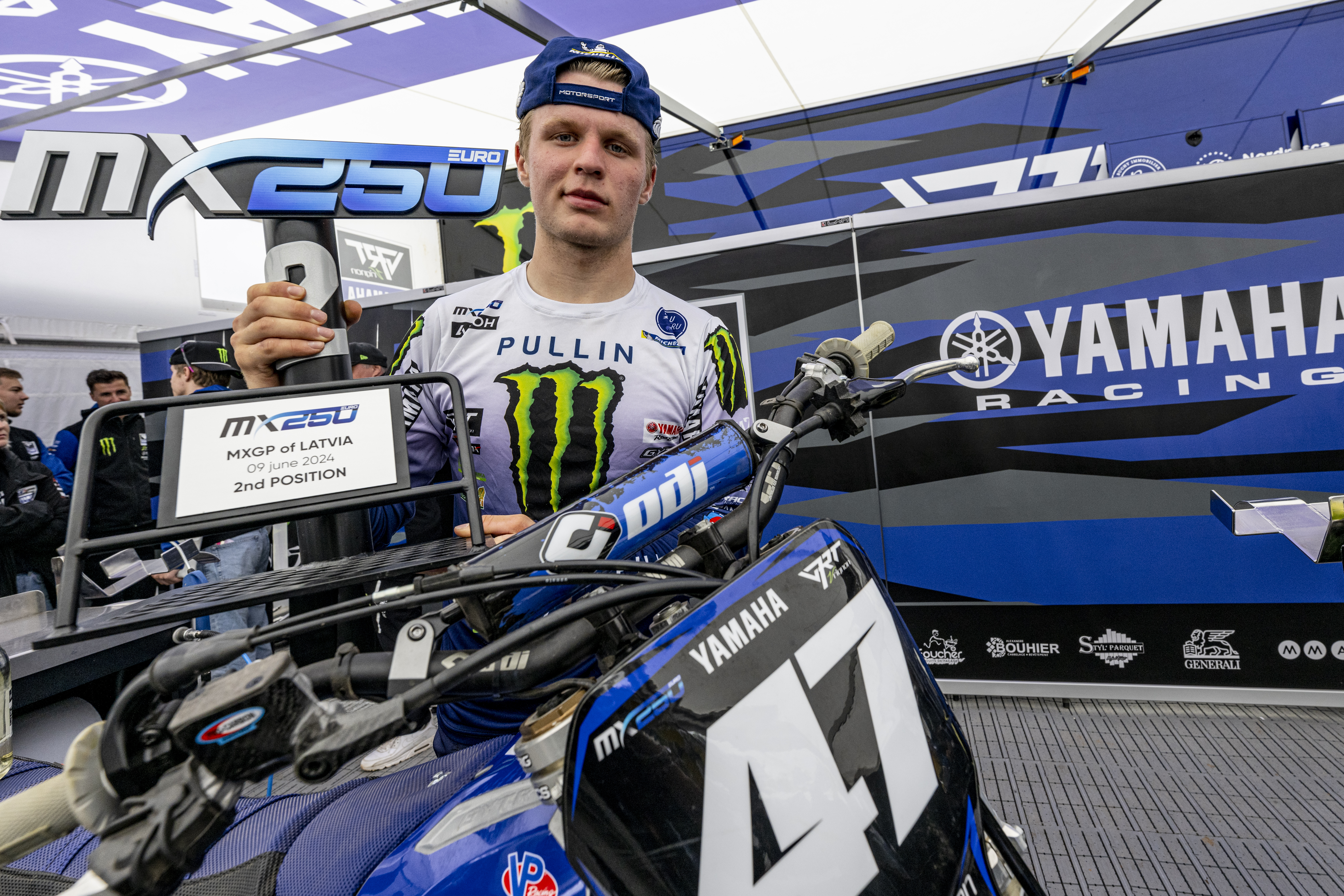 VRT Yamaha Official EMX250's Karlis Reisulis narrowly missed the overall victory by 1-point